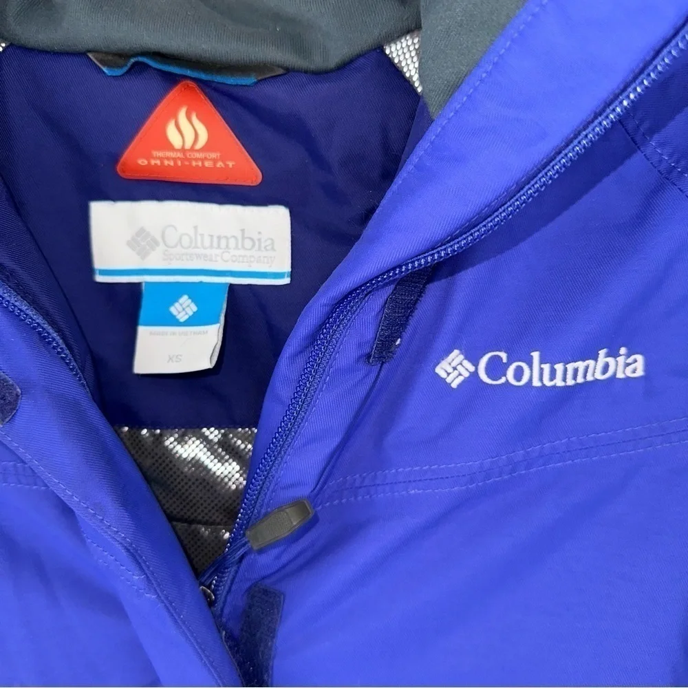Columbia Women's Blue Omni Heat Long Sleeve Full Zip Ski Jacket - Size XS
